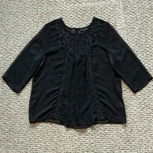 SALE! Love Culture Sheer Black Top